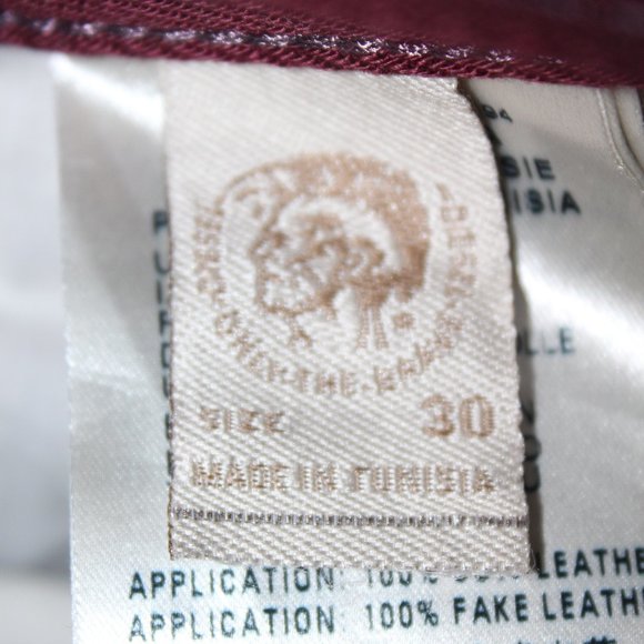 Diesel Darron Dark Red Jeans - Picture 8 of 9